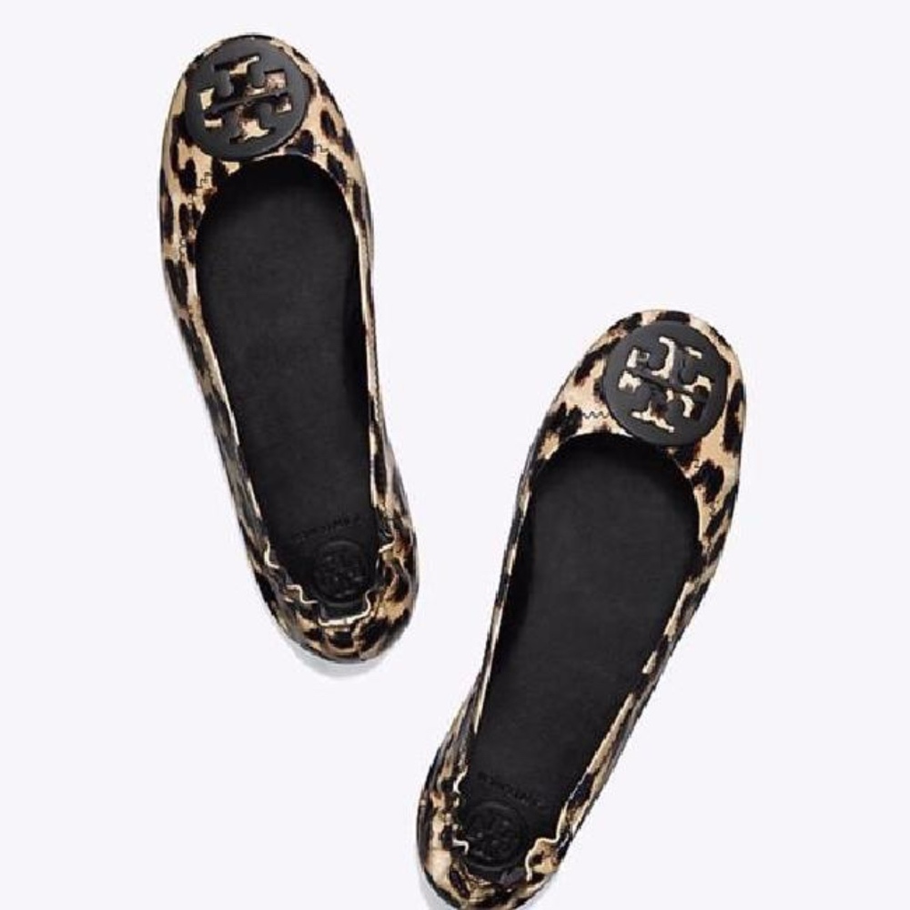 Tory Burch Minnie Travel Ballet Flats Leopard